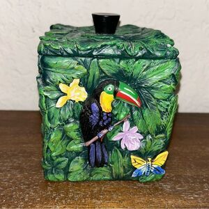 Vintage Kmart Rainforest Cotton Container Jar